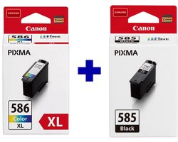 Canon PG-585 + CL-586XL - Inktcartridge - Origineel - Hoge capaciteit - Kleur en Zwart + Retourzakje