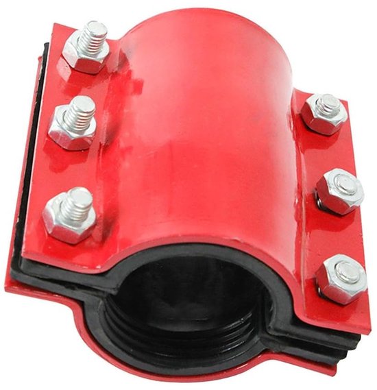 Solidchoice - Dailygoody - Klem voor reparatie waterleidingen - Robuuste stalen klem - Rood - Geschikt voor PVC koper en staal - Eenvoudige installatie - Voorkomt l van Solidchoice — afbeelding 5