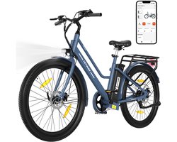 Hitway Elektrische Fiets BK8SL - Trendy 27.5 Inch City Commuter EBike met Afneembare 36V 13Ah Lithium Batterij - Mountain E-Bike met 250W Motor - Damesfiets met App Bediening - IP54 Waterdicht