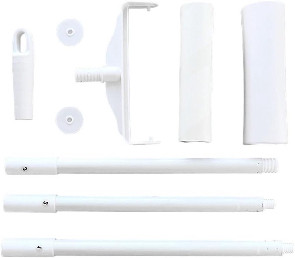 Pluisroller Vloeren - Dierenhaar Verwijderaar - Snel Huis Schoon - Extra Groot Bereik - 42 cm Handvat - Wit