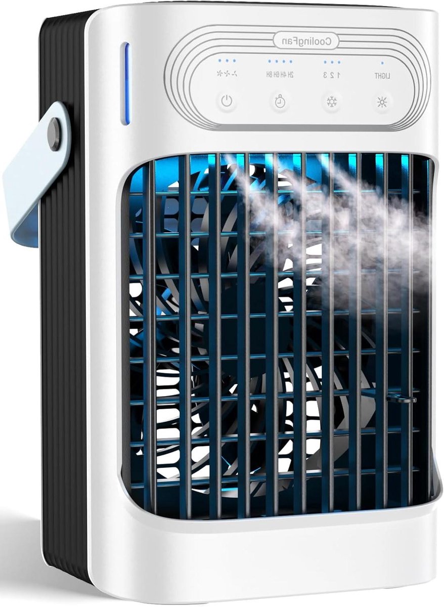 Persoonlijke Koeler - Mini Airco - Ruimte Koelen - Snelle Mist Koeling - 800 ml Tank - Wit