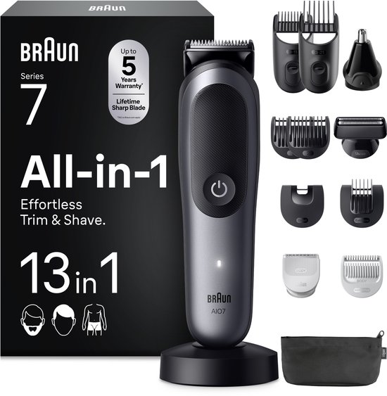 Braun All-in-One Series 7 AIO7560 Style Kit – Baardtrimmer - Tondeuse - Gezichtstrimmer en Lichaamstrimmer in 1