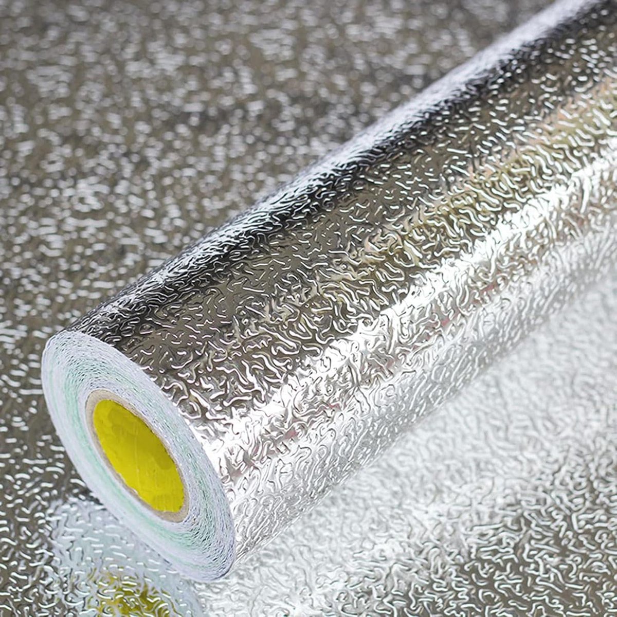 Zelfklevende Aluminium Folie - Waterdichte Keukenfolie - Anti-Olie en Warmtebestendig - 60 x 500 cm - Zilver