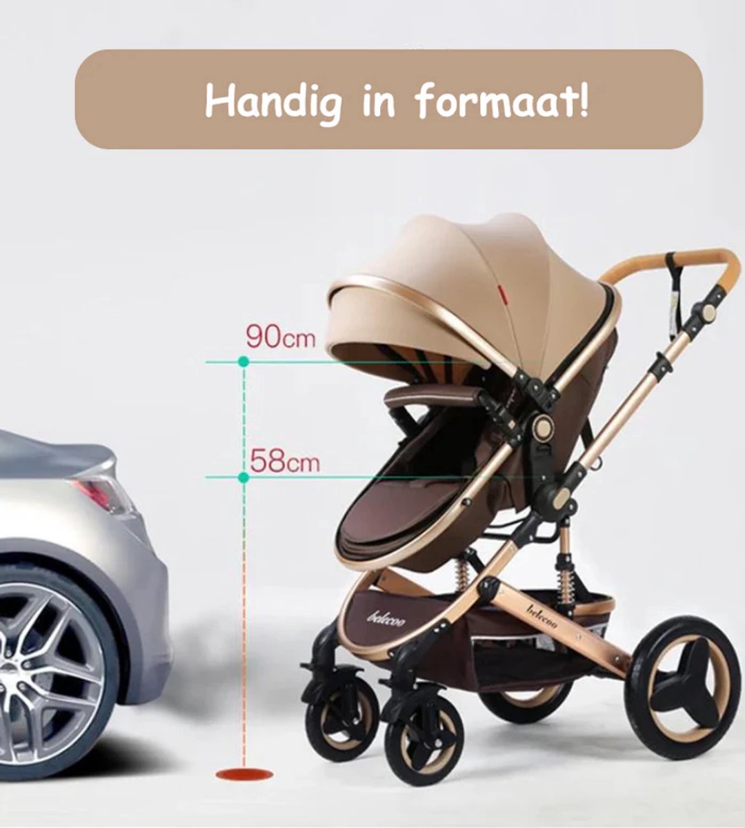 Luxe Luxe 3-in-1 Kinderwagen - 3 functies tot 36 maanden thumbnail 5