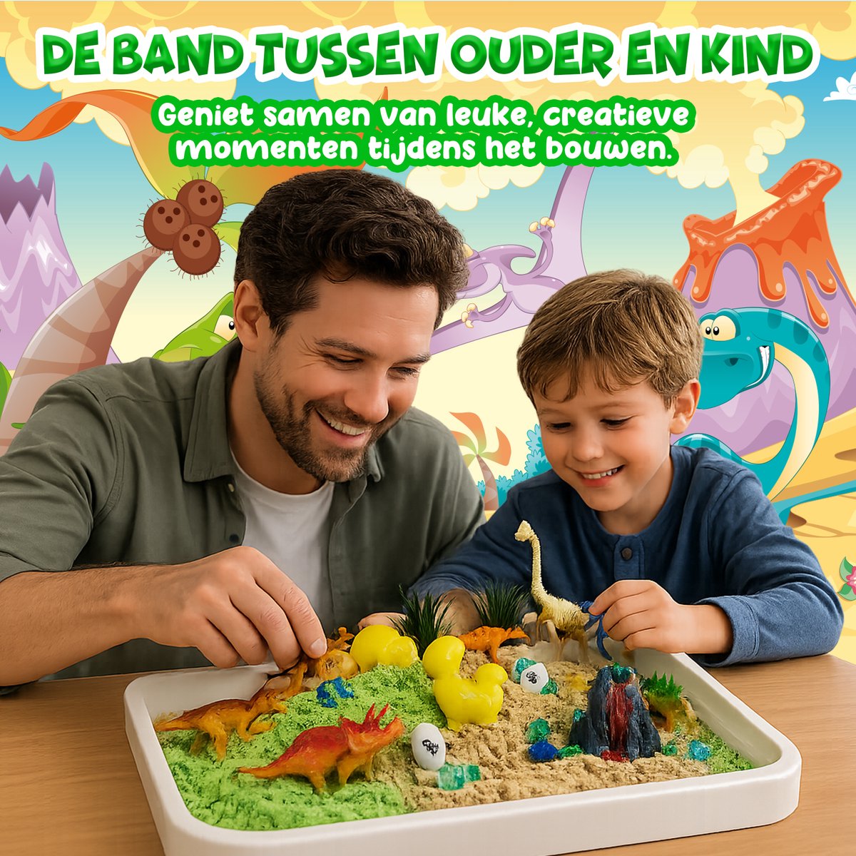 KidzKraze® Kinetisch Zand Bouwwereld - Kinetisch Speelzand - Magic Sand - Magisch Zand - Sensorisch Speelgoed - Gecertificeerd - Incl. Accessoires — afbeelding 7