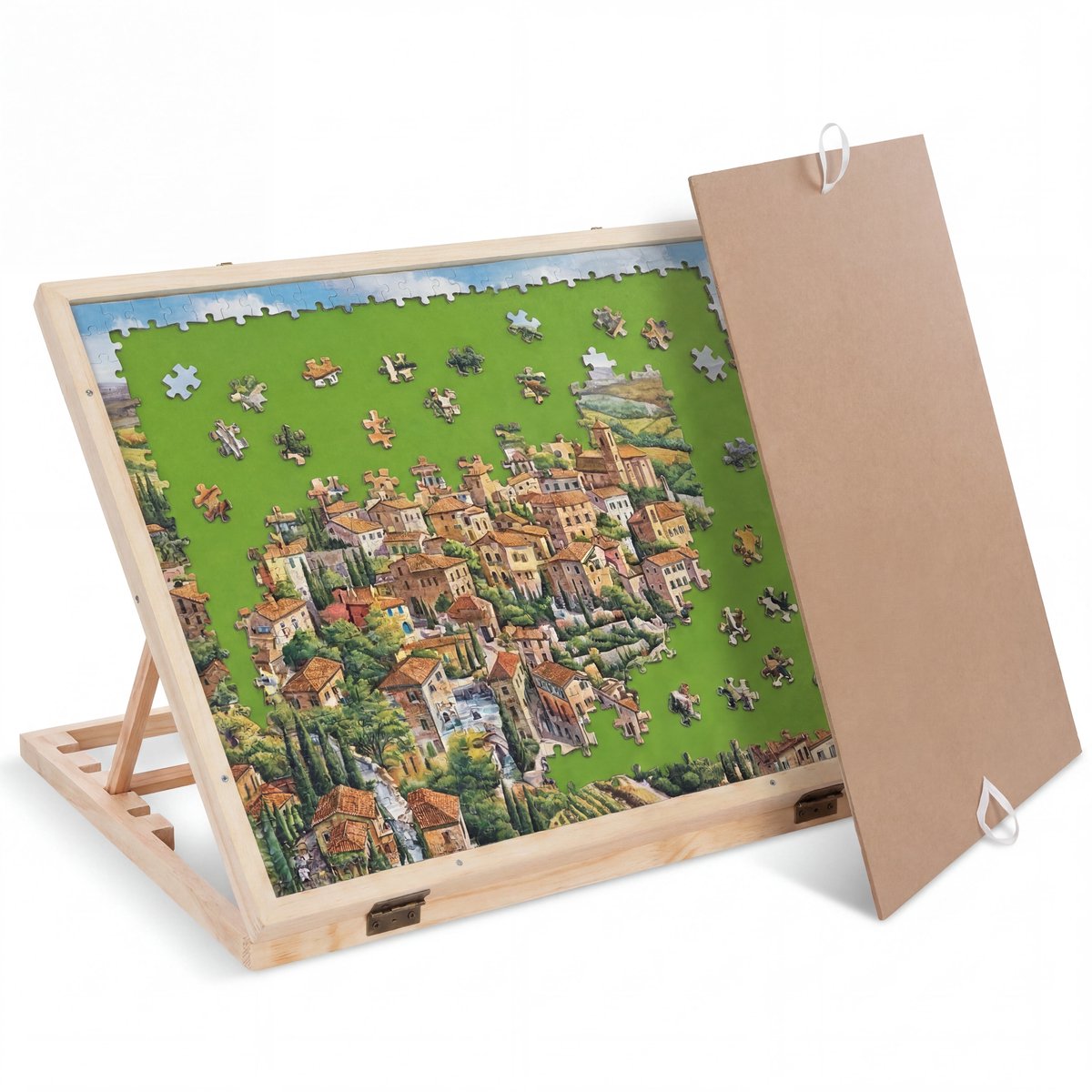 Bol.com Opklapbare Puzzeltafel - Voor 1000 stukjes - Puzzelplaat - Puzzel - Bord - Plank - Map - Mat - Koffer - Diydash aanbieding