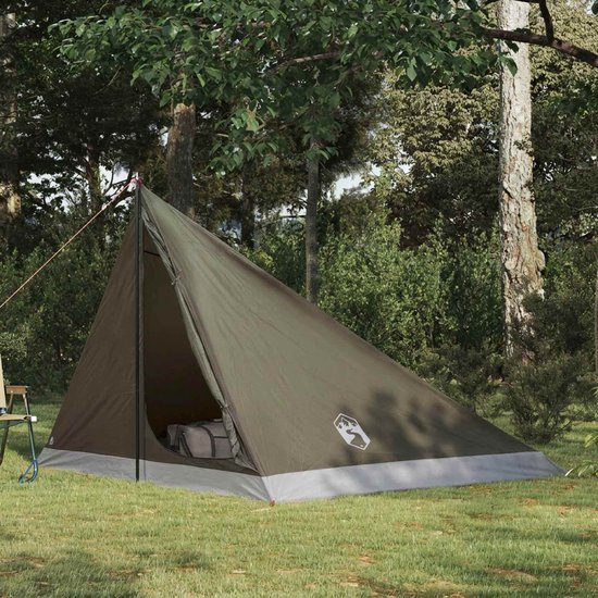 vidaXL - Backpacking - Tent - Bruin - en - Grijs - 4-persoons van Vidaxl — afbeelding 3
