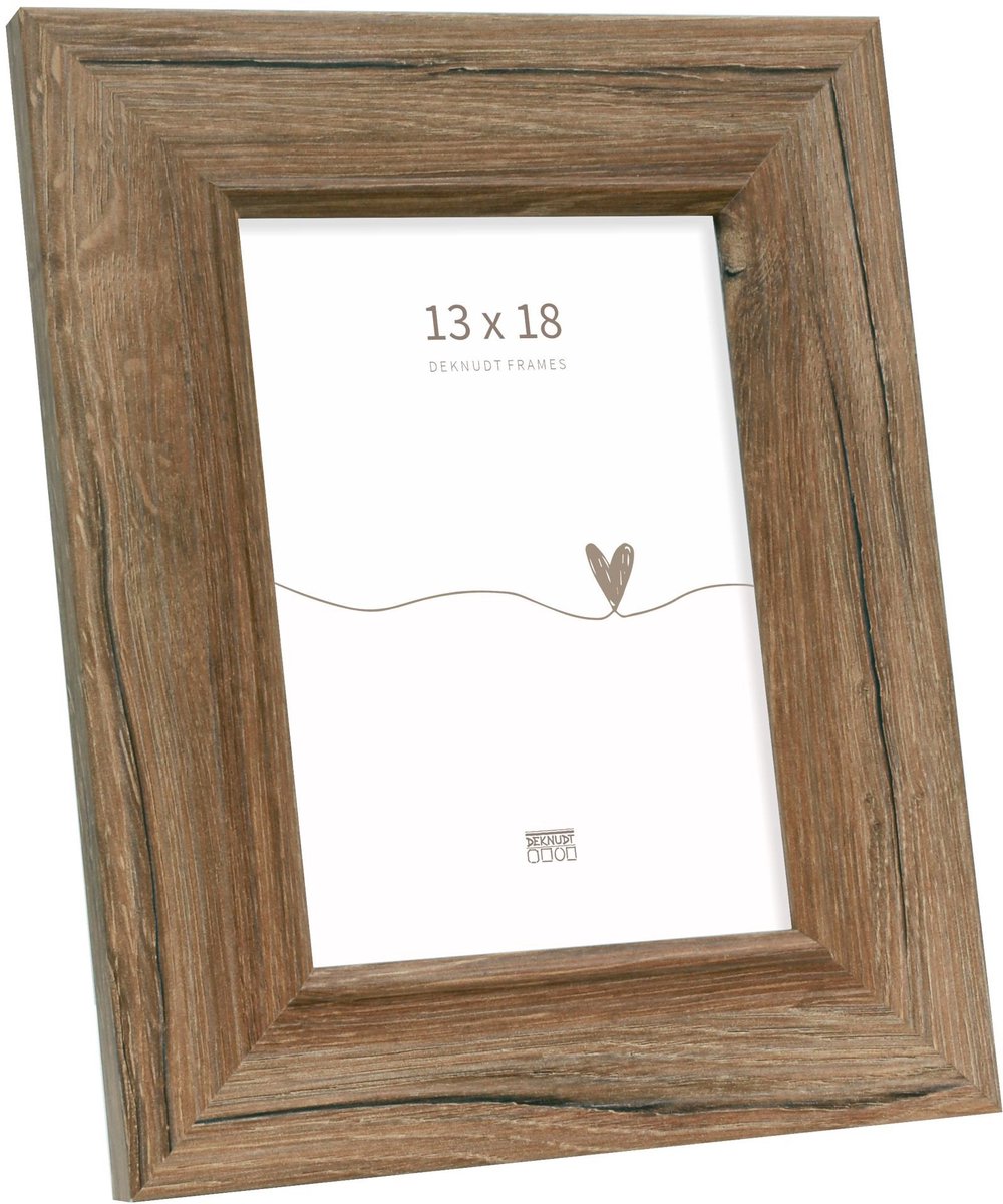 Deknudt Frames fotolijst S48SH4 - bruine houttint - breed - 13x18 cm donkerbruin,generfd
