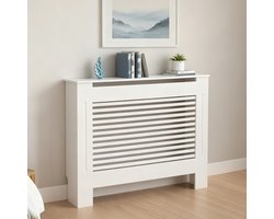 FATIVO Radiatorombouw - Radiatorbekleding - 111 x 19 x 101 cm - Wit