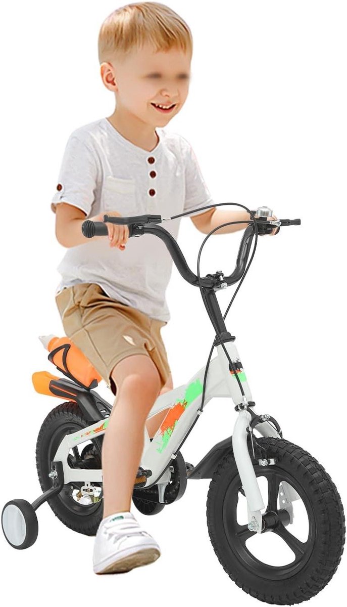 Kinderfiets 12 inch Loopfiets Kinderen Leren Fietsen Afneembare Zijwielen 12 Inch Blauw