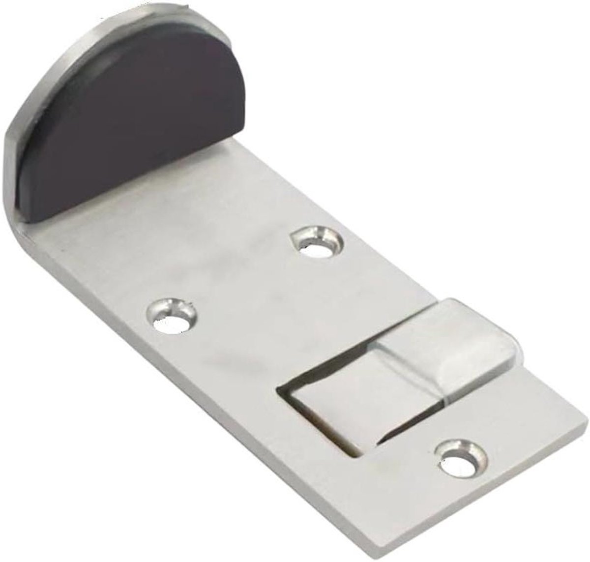 Roestvrijstalen Deurstopper - Deurklem Winddicht - Deuren Beveiligen - Dubbel Doel - 10 x 5 x 5 cm - Zilver