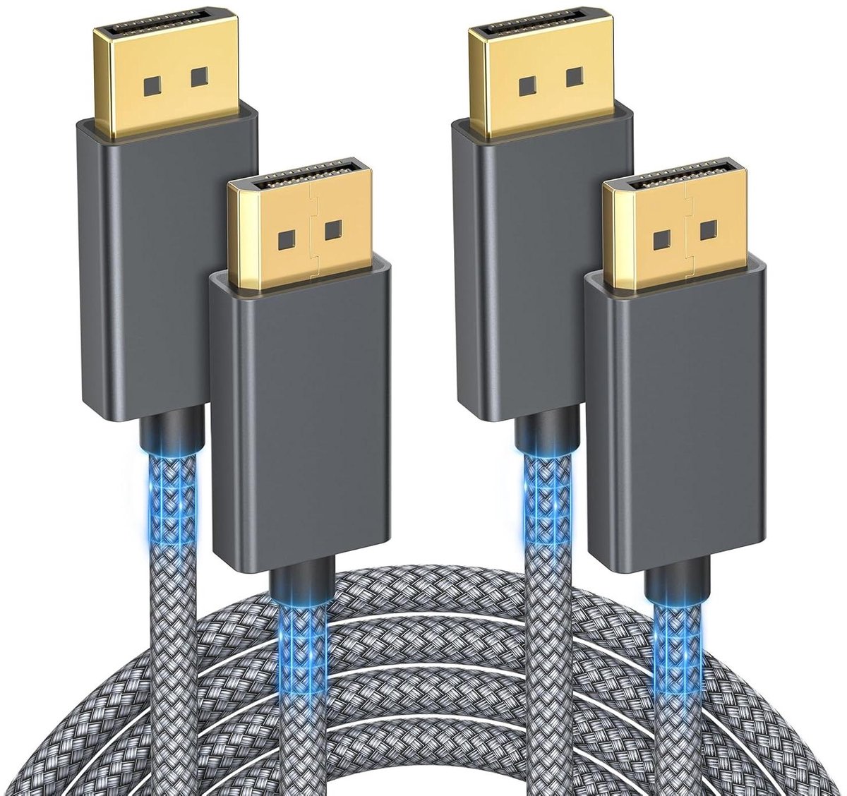 DisplayPort Kabel - DP Kabel - Hoge Resolutie Beeld - HBR3 Bandbreedte - 1 Meter - Grijs