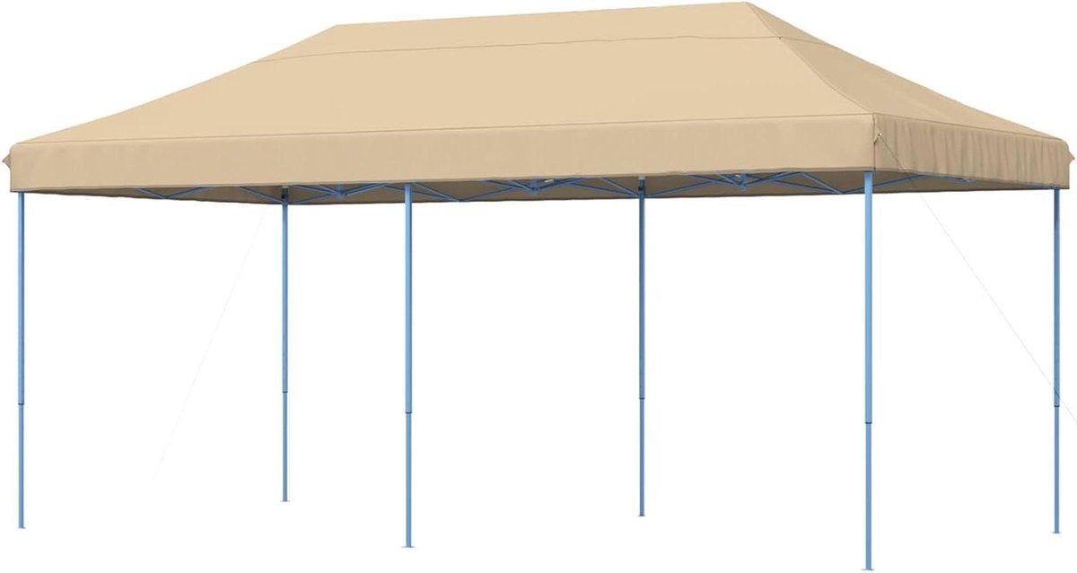Pop-up Tuintent - Partytent Paviljoen - Feesten Buiten - Waterafstotend Oxford - 292 x 580 x 315 cm - Beige