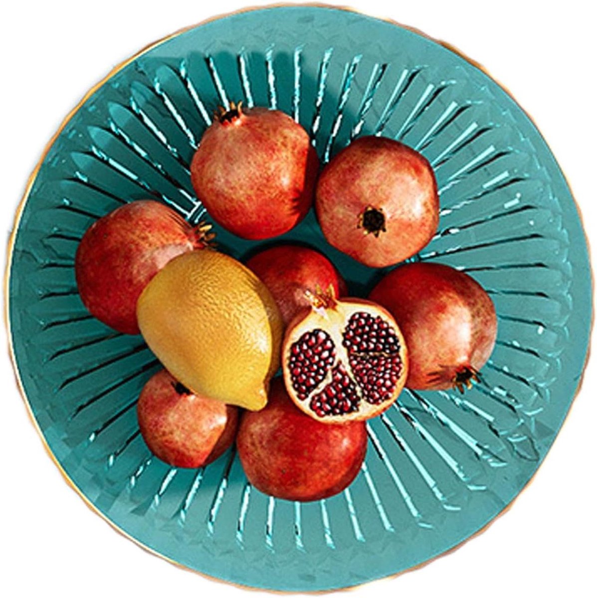Fruitschaal - Fruitmand Opbergdoos - Keuken Organiseren - Grote Capaciteit - 25 cm - Groen