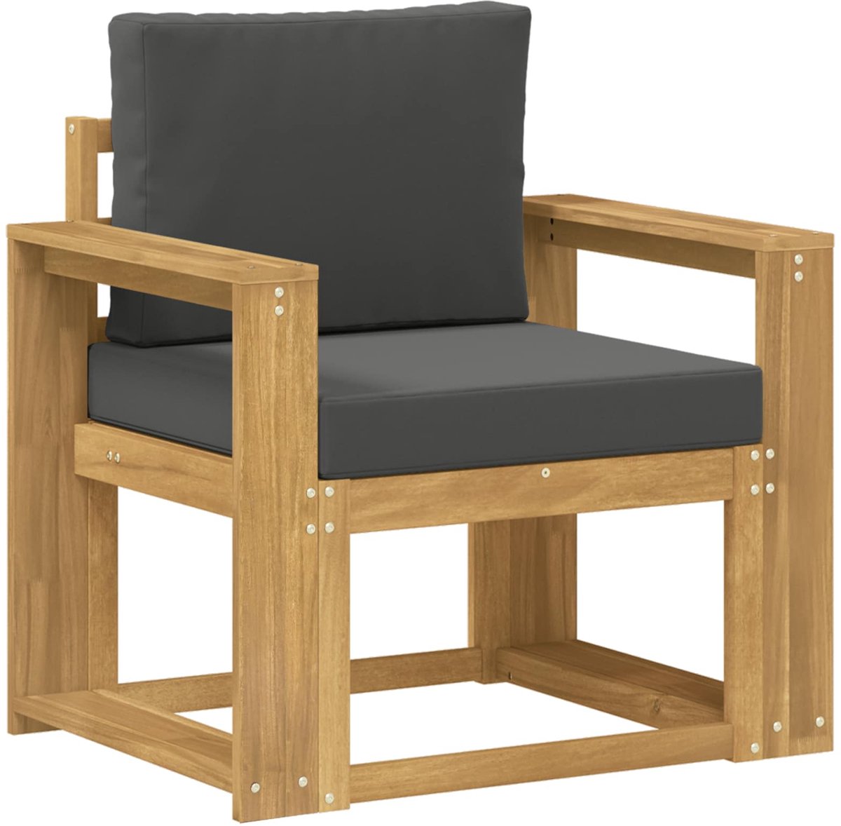 vidaXL - Buitensofa - Polyester - Wit - en - Anthraciet