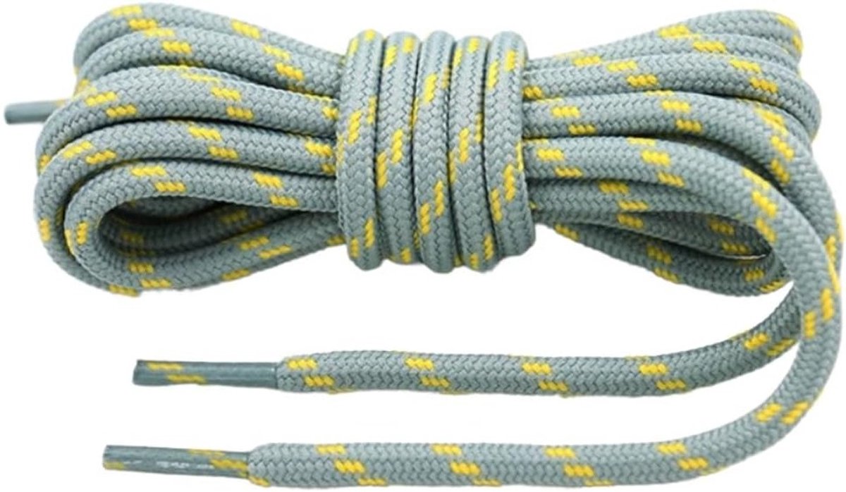 Ronde Schoenveters voor Wandelschoenen en Werkschoenen, Scheurvast, 100 cm, Zwart en Wit, 4.5 mm Dikte, Duurzaam en Comfortabel
