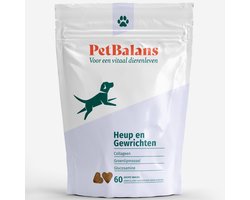 PetBalans Gewrichten Supplement Hond – Heup & Gewrichten – Bij Ouderdom, Artrose & Kraakbeenondersteuning – Collageen, Groenlipmossel & Glucosamine – 60 Snoepjes