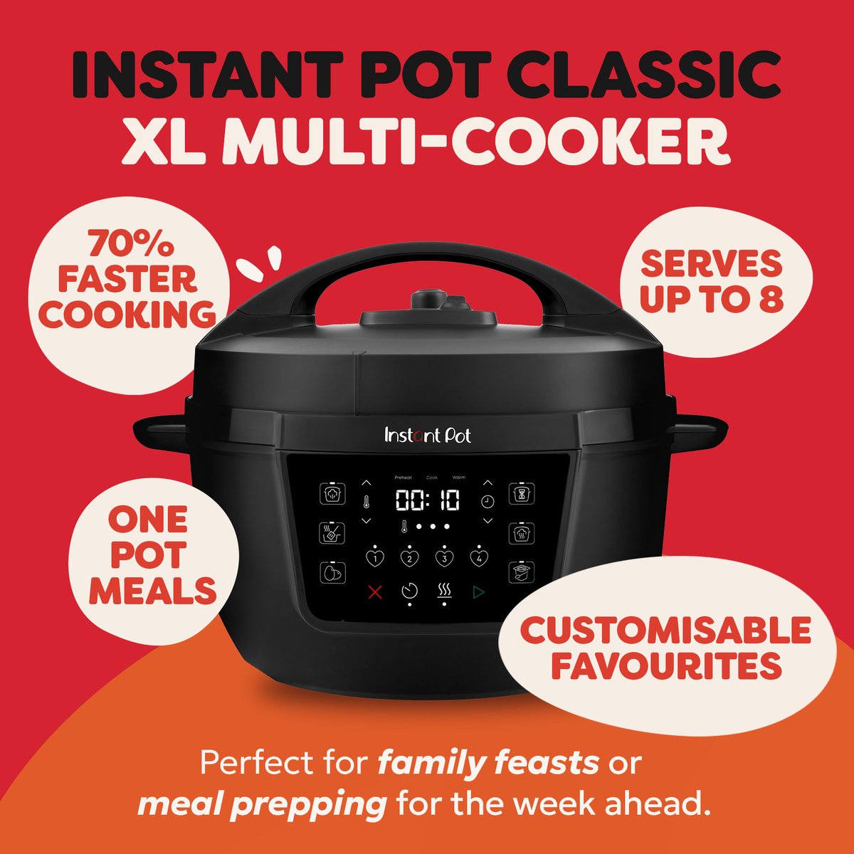Instant Pot Rio XL Multicooker 7,1L 1200W RVS - afbeelding 2