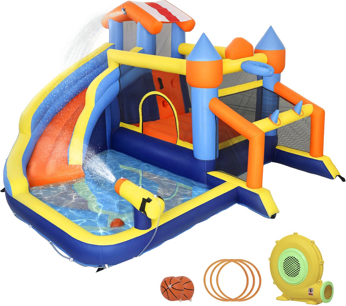 AIYAPLAY Springkasteel-Oxford-stof-350L x 325B x 210H cm-Multicolor
