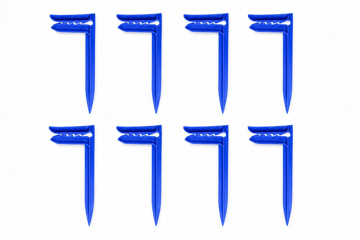 8 Stuks Strandlakenklemmen - haring - grondklem - strand - picknickklem