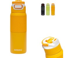 Kambukka Elton Geïsoleerde waterfles 750ml - Mango Maniac met 3-in-1 lid en makkelijke reiniging - Oranje