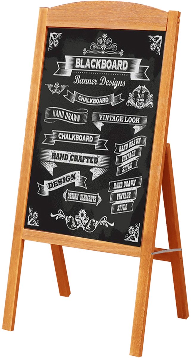 unho Houten A-Frame Krijtbord - Staand Stoepbord - Magnetisch Ezel Krijtbord - Display Stand Sandwichbord - voor Home Bar Countertop Café Restaurant Wedding