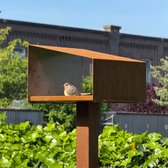 Vogelvoederhuisje CASA - CORTENSTAAL - Excl. PAAL