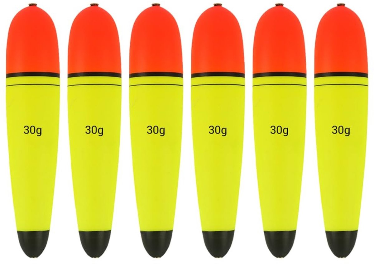Dailygoods- Meerval Dobbers 6 Stks - Waterdichte EVA - Hoge Zichtbaarheid - Slip Bobbers - Visserij Rig - Corrosiebestendig - Vissersfloat