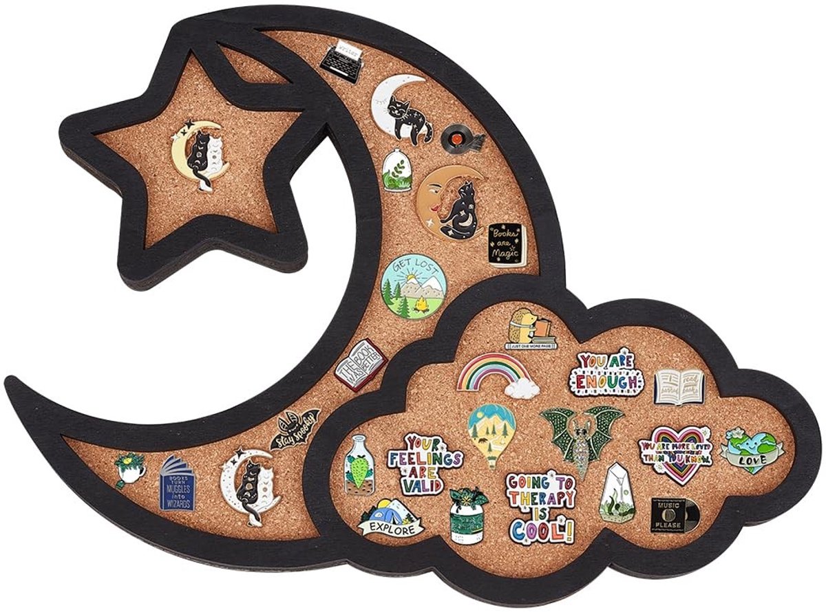 Dailygoods- Kurkbord 31,5 x 25,5 cm - Prikbord - Wandmontage - Zwart frame - Zelfherstellend - Creatieve decoratie