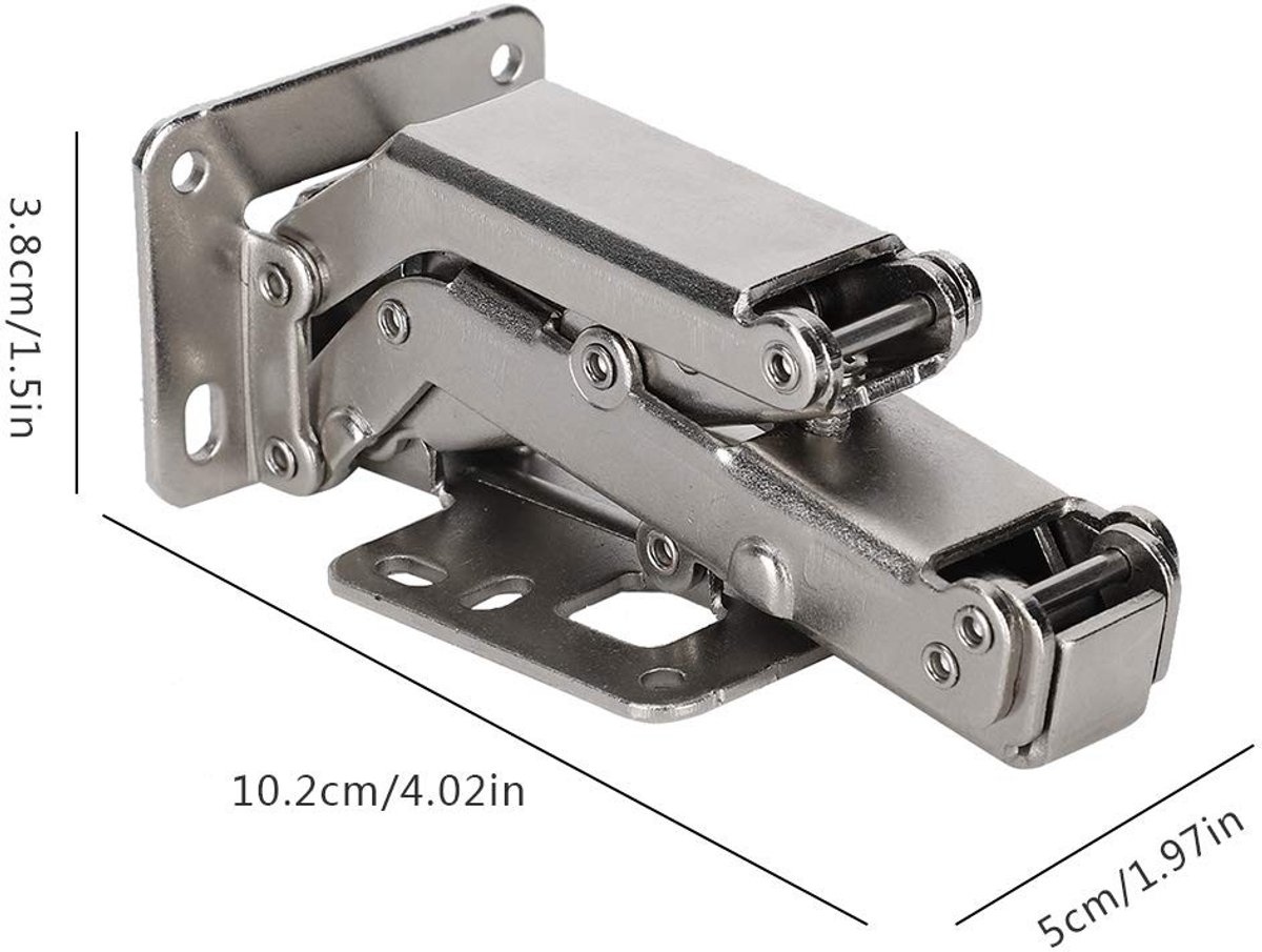 Dailygoods - Soft Close Kast Scharnieren - Gegalvaniseerd Ijzer - Duurzaam en Stijlvol - Voor Keuken en Slaapkamer - Zorgt voor Stil Sluiten - Geschik...