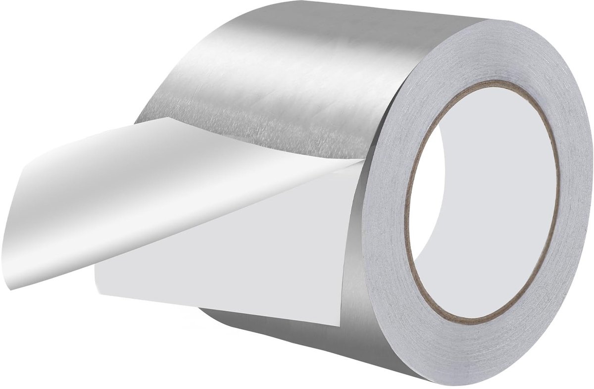 Dailygoods - Aluminium plakband - Hittebestendig - 100 mm x 50 m - Afdichtingstape - Voor huishoudelijke apparaten, auto's en elektronica