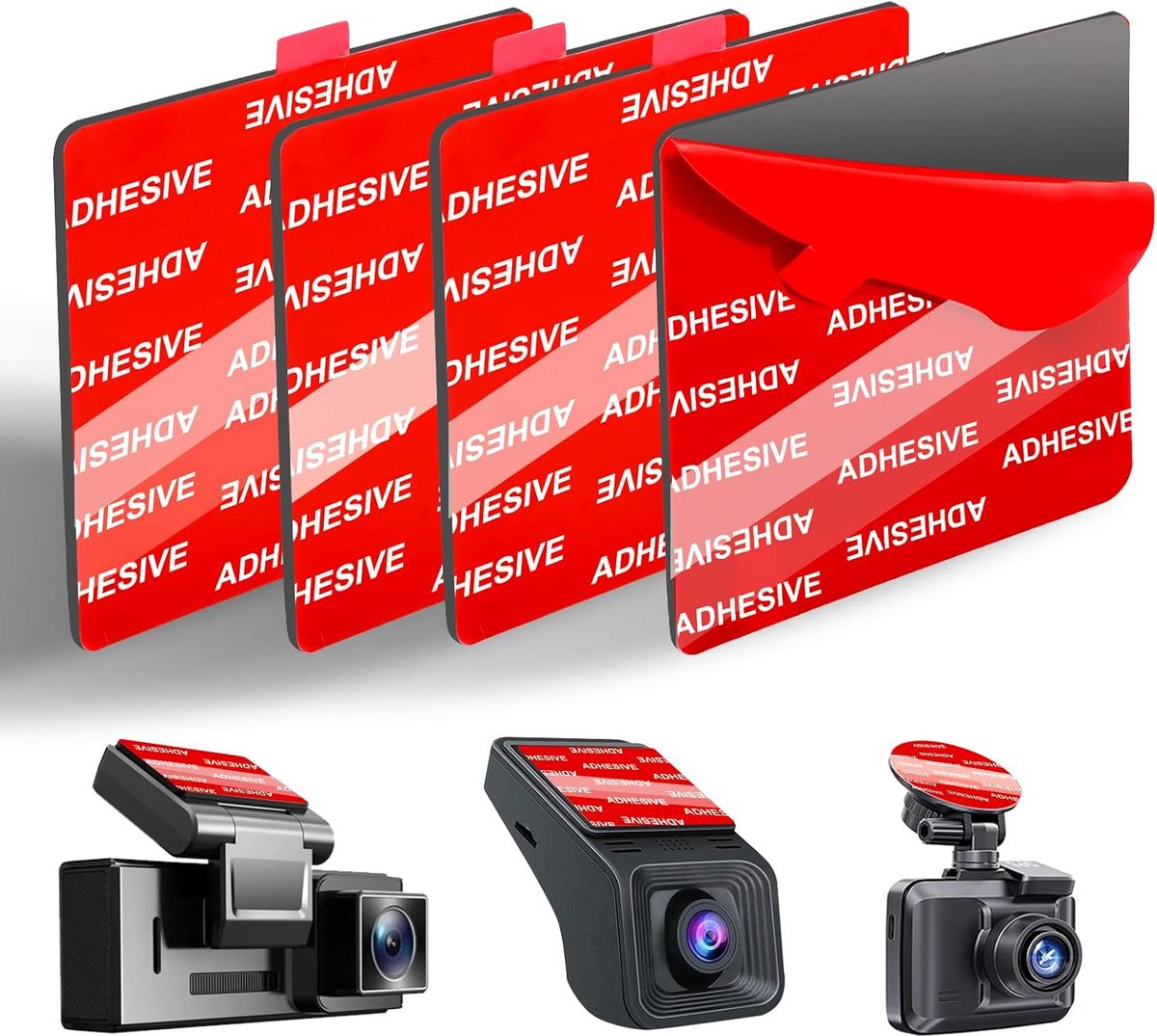 Plakstrips - Dubbelzijdig tape - Montage accessoires - Extra sterke hechting - 4 stuks 7cm - Zwart