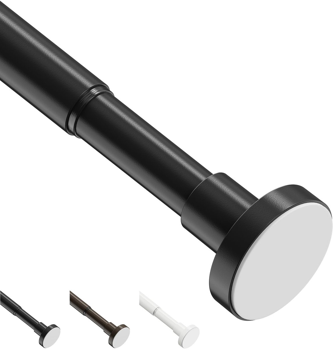 Dailygoods- Gordijnspanner 18-28 Inch - Verstelbare Douchegordijn Rails - Geen Boren - Antislip Ontwerp - Roestvrij Staal - Eenvoudige Installatie - Douchegordijnrail