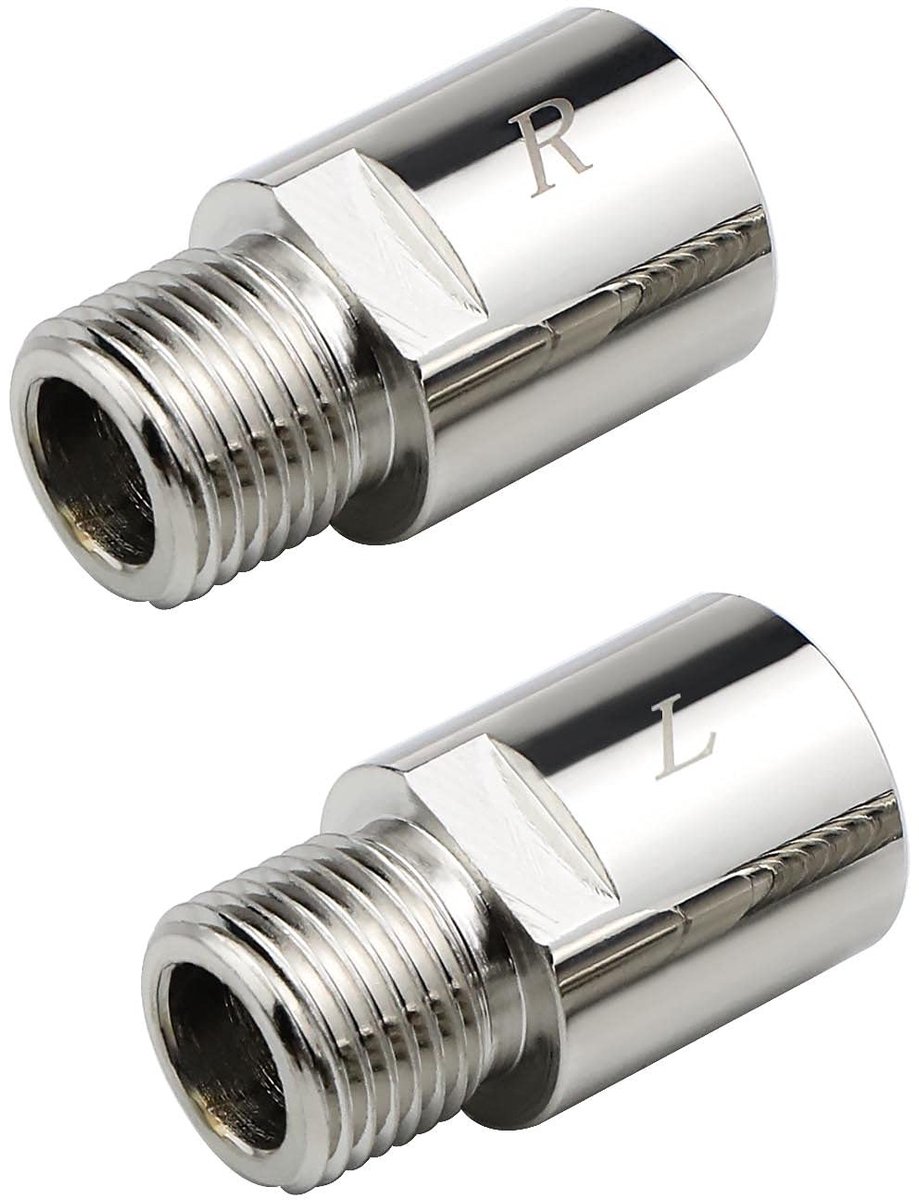 Dailygoods- Pedaal Extenders 20mm - Chroom-Molybdeen Staal - Geschikt voor 9/16 inch Pedalen - Fietsaccessoire - Comfortabel Fietsen - 1 Paar - Fietsverlengers