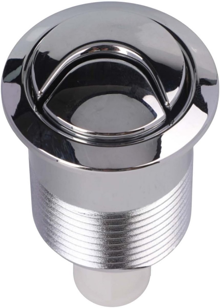 Toilet Knop - Spoelknop - Water Besparen - Dubbele Spoeling - 85 x 48mm - Chroom