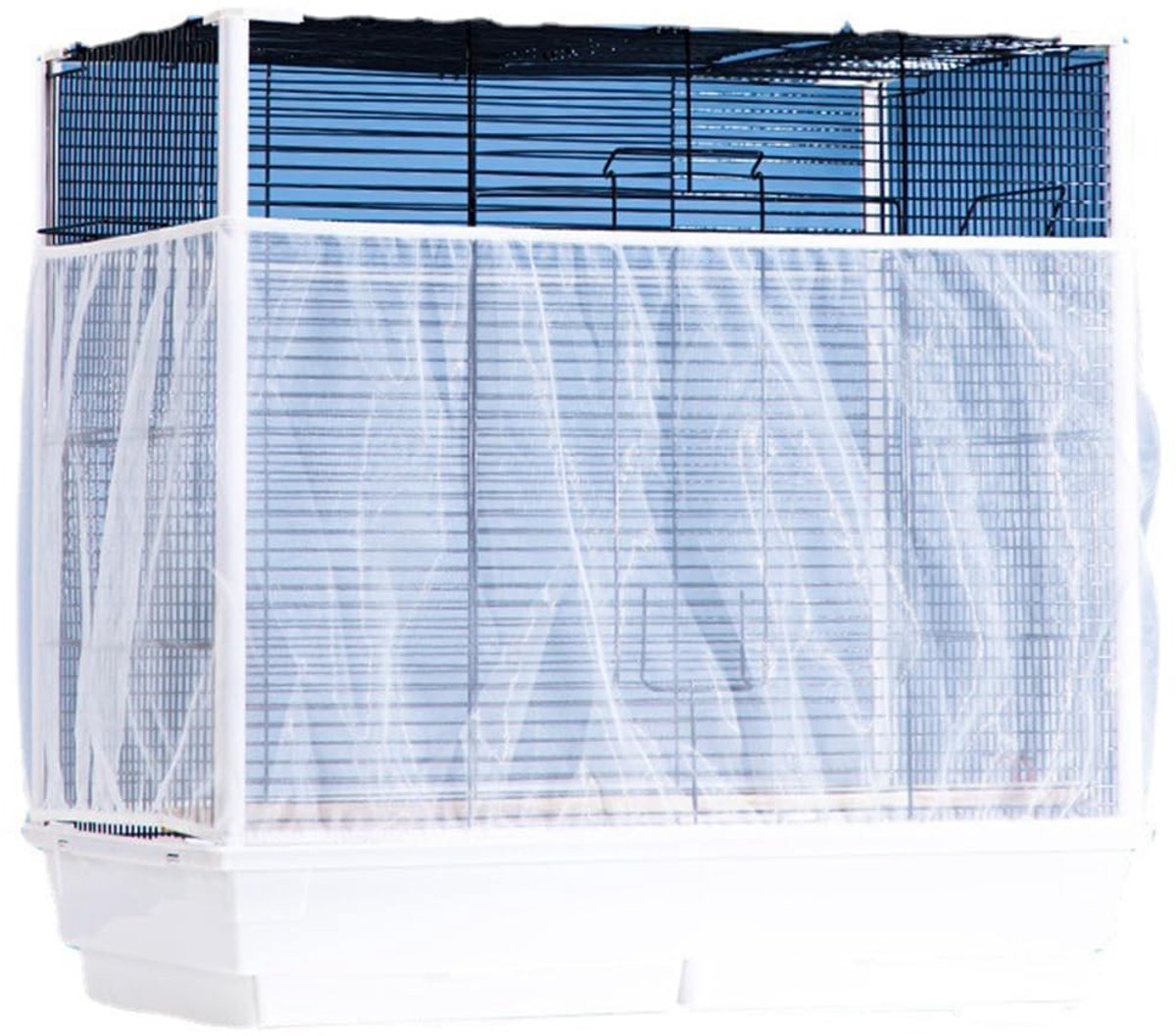 Dailygoods- Vogelkooi Extra Groot - Vogelkooi met Netafdekking - Vogelkooi voor Papegaaien - Vogelkooi voor Parkieten - Vogelkooi met Instelbare Omtrek 150-200 cm - Duurzaam Nylon Net - Papegaaienkooi