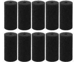 Dailygoods- Filterspons 10 Stuks - Filtermateriaal Aquarium - Filterspons Aquarium - Waterinlaatfilter - Aquariumpompfilter - Duurzaam Sponsmateriaal - 8 x 4 cm