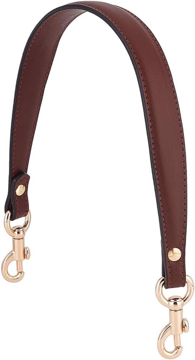 Tasband Leer - Schouderband Handtas - Tas Vervangen - Brede Comfortabele Band - 52 cm Lang - Bruin
