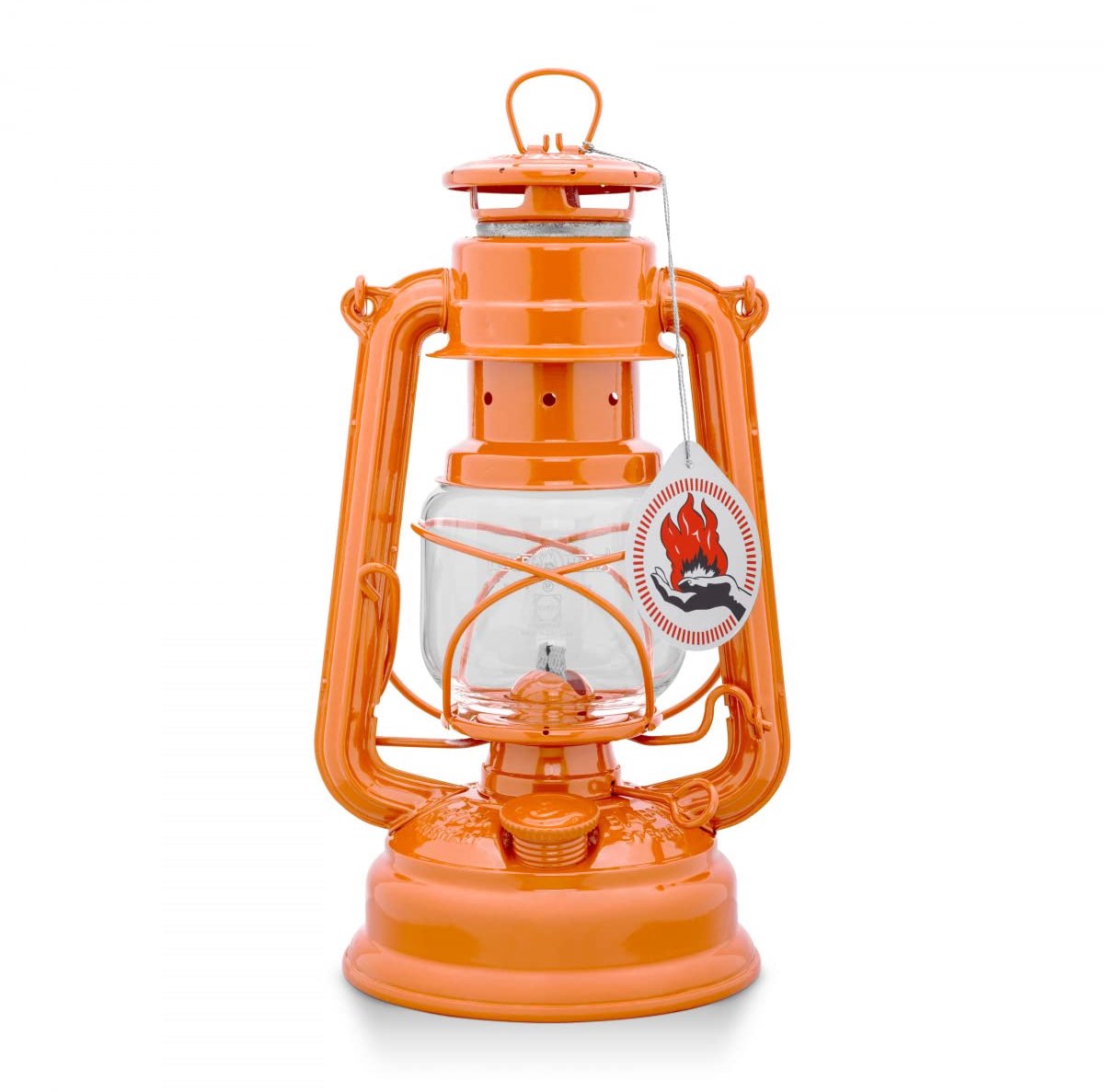 Stormlamp - Lantaarn - Buitenverlichting - 20 uur brandtijd - 25.5 cm hoog - Oranje