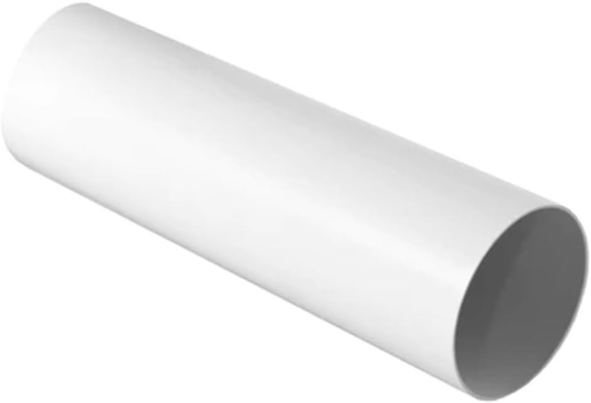Ventilatiebuis Rond - Afvoerpijp Metaal - Luchttransport Monteren - Stevig Metaal - 125x1000mm - Wit