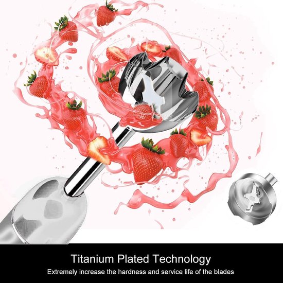 Staafmixer - Keukenmixer - Eten Bereiden - 12 Snelheden + Turbo - 800 Watt - Zwart — afbeelding 2
