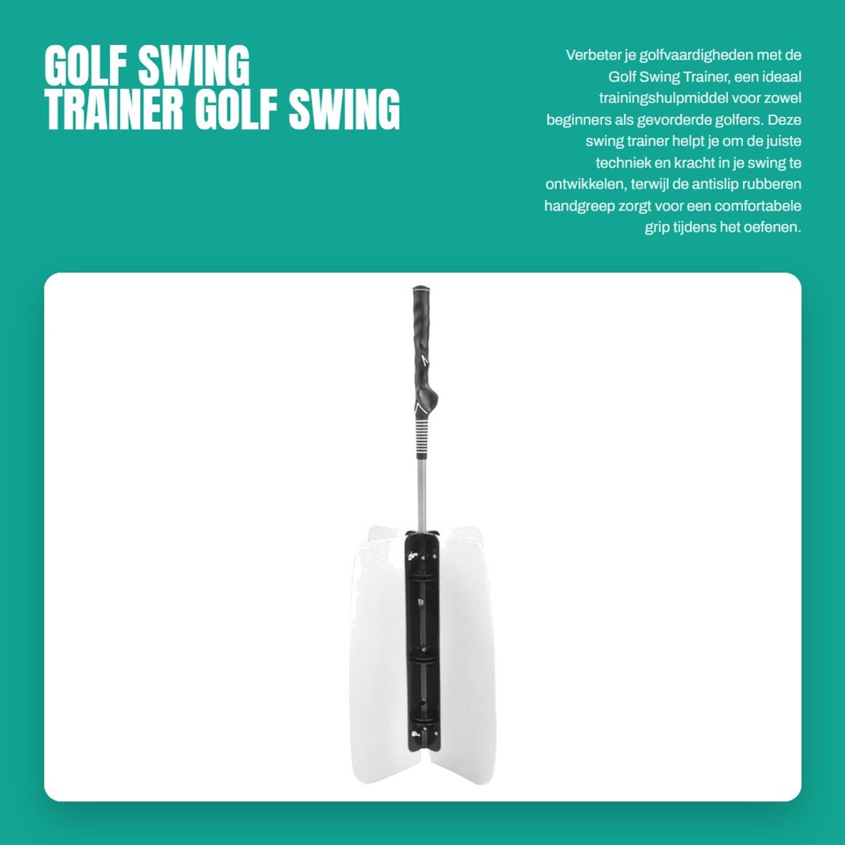 Dailygoods- Golf Swing Trainer - Antislip Handgreep - Roestvrij Staal - 26 cm Lengte - Ventilatorbladen - Verhoogde Windweerstand - Golftrainer