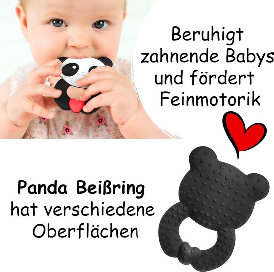 Bijtring voor baby's - Verkoelend bijtspeelgoed van BPA-vrije silicone - Teething Toy met beren-design - Veilig en zacht speelgoed voor baby's van Merkloos — afbeelding 5