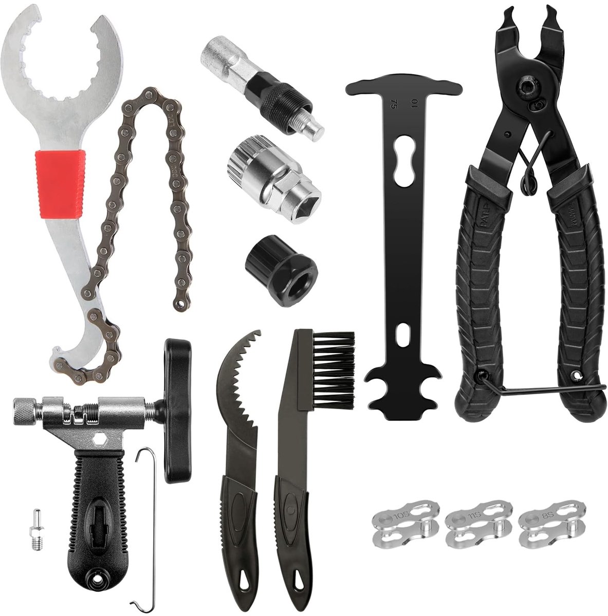 Dailygoods- Fietsgereedschap Koffer 15 Stuks - Fiets Gereedschap Set - Gereedschapskoffer Fiets - Fietsgereedschapsset - Fietsgereedschap Toolbox - Professioneel Chain Staple - Fietsketting Gereedschap