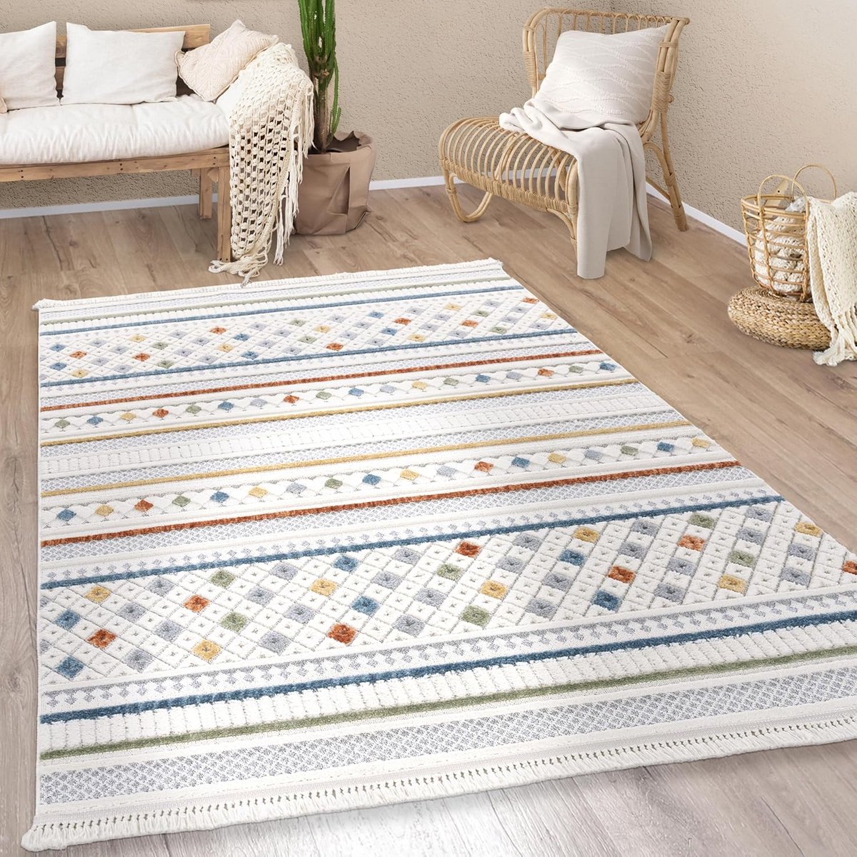 Vloerkleed Kortpolig - Moderne Vloerbedekking - Woonkamer Decoratie - Oeko-Tex Gecertifice