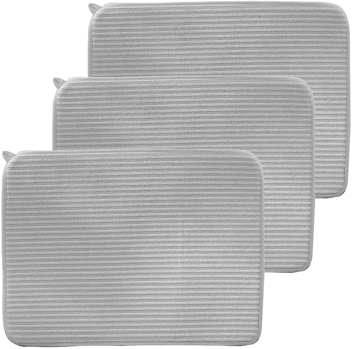 Dailygoods- Afwasmat 3 Stuks - Microvezel - Super Absorberend - Afdruipmat - Keukenaccessoires - 45 cm x 60 cm - Droogmat