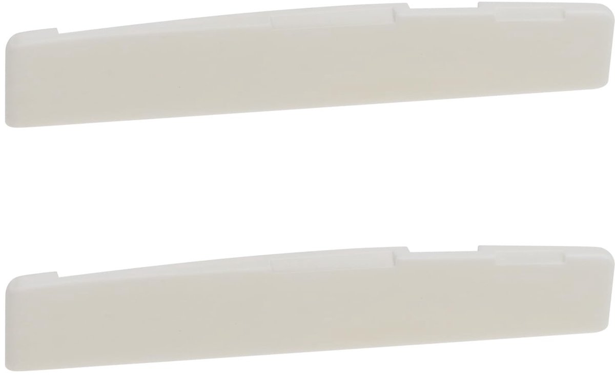 Dailygoods- Gitaarzadel 2x Gecompenseerd - Bot - 76x3x13mm - Verbeterde Geluidskwaliteit - Lichtgewicht - Duurzaam - Brugzadel