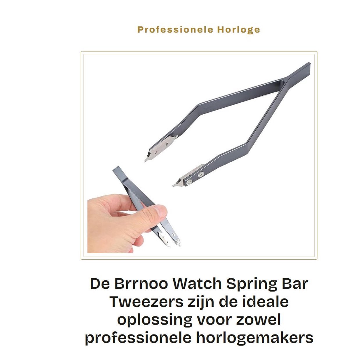 Dailygoods- Horloge Tool - V-vormige Horloge Spring Bar Pincet - Duurzaam Gereedschap - Horloge Reparatie Accessoire - Staal - Onmisbaar voor Horlogemakers - Horloge Reparatietool