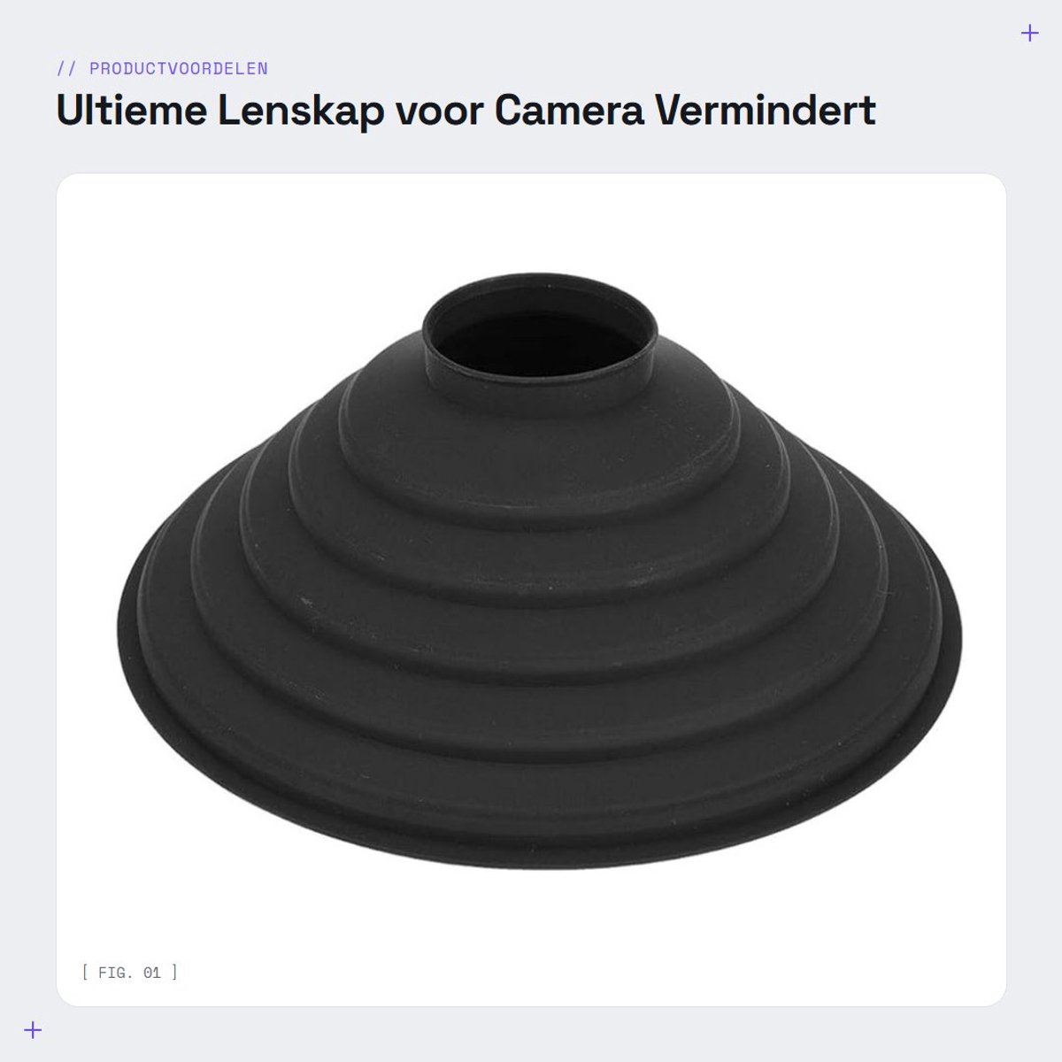 Dailygoods- Lenskap Siliconen - Inklapbare Lenskap - Zwart - Schittering Vermindering - DSLR-camera's - Outdoor Fotografie - Gloednieuw - Lensbescherming
