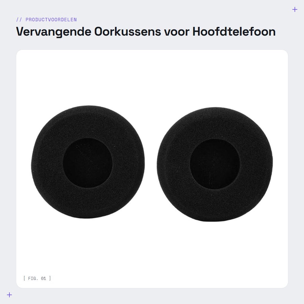 Dailygoods- Oorkussens Zwart - Vervangende Pads - Geschikt voor Grado Sr60/Sr80/Sr225/M1/M2 - Traagschuim/Eiwitleer - Duurzaam/Zacht/Geluiddicht - Hoofdtelefoon Pads